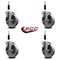 Service Caster 5'' Semi Steel Swivel 7/8'' Expanding Stem Caster Set with Brake, 4PK SCC-EX20S514-SSS-TLB-78-4 - alternate 2